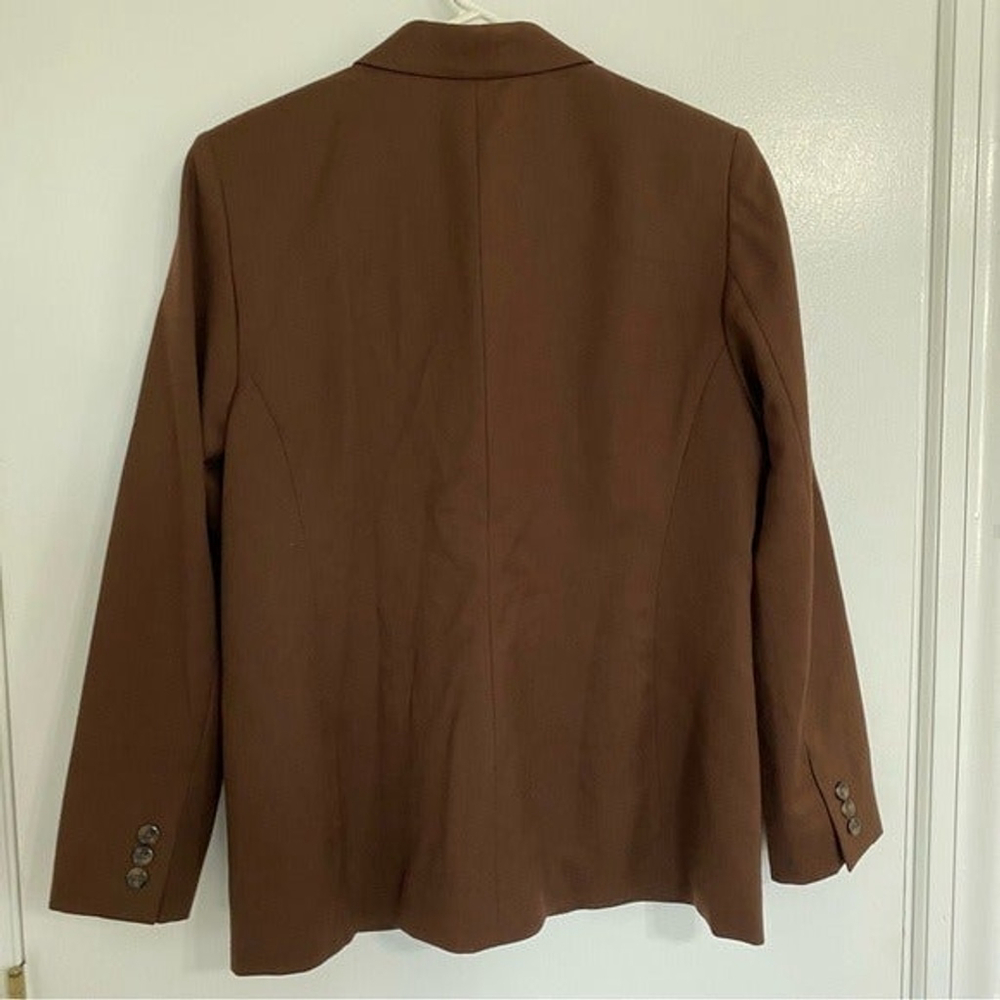 Pendleton Wool Blend Blazer Brown Size 10 Petite - Picture 7 of 8